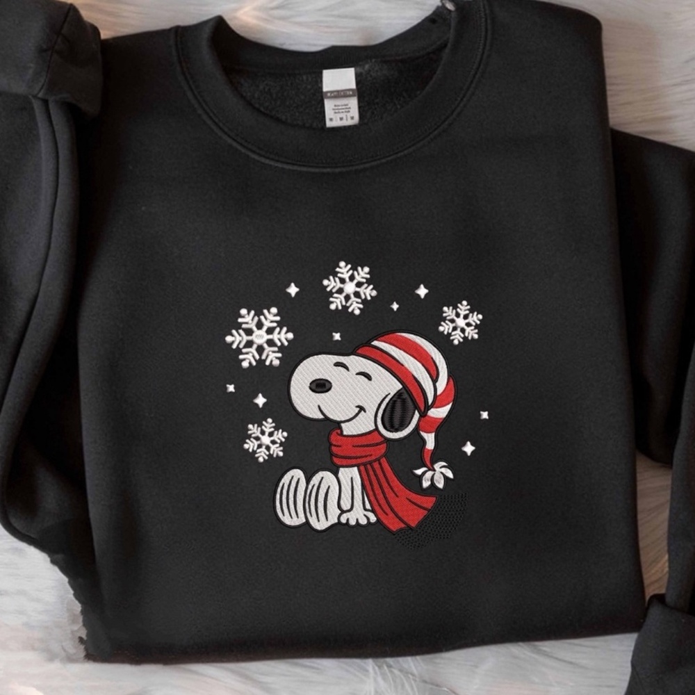 Snoopy Christmas embroidered sweater